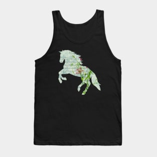 Floral Sheet Music - Horse Tank Top